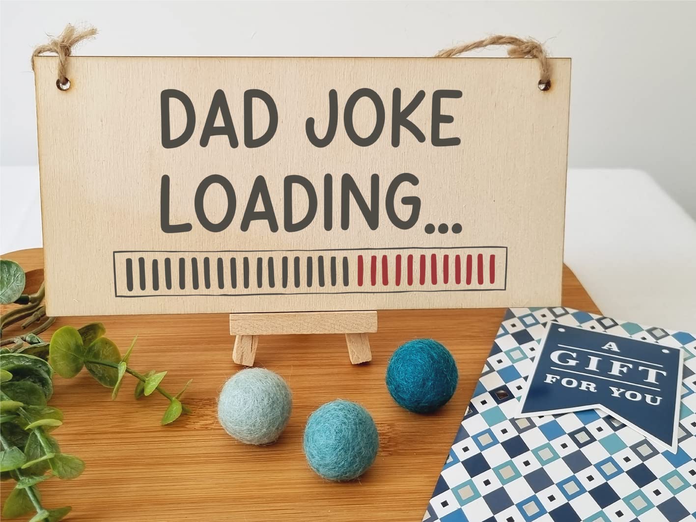 The Plum Penguin Handmade Wooden Hanging Wall Plaque Dad Joke Loading Funny Novelty Sign Man Cave Office