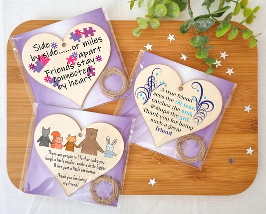 The Plum Penguin Embracing Bonds Unique Friendship Heart Plaque Collection
