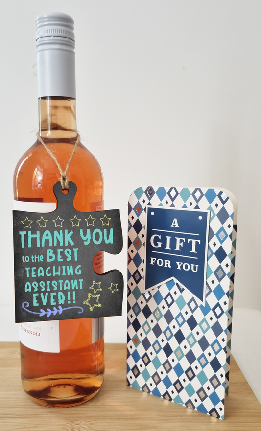 Thank You Best Teaching Assistant Jigsaw Puzzle Shaped Decorative Hanging Plaque Sign Card Alternative End of Term Gift