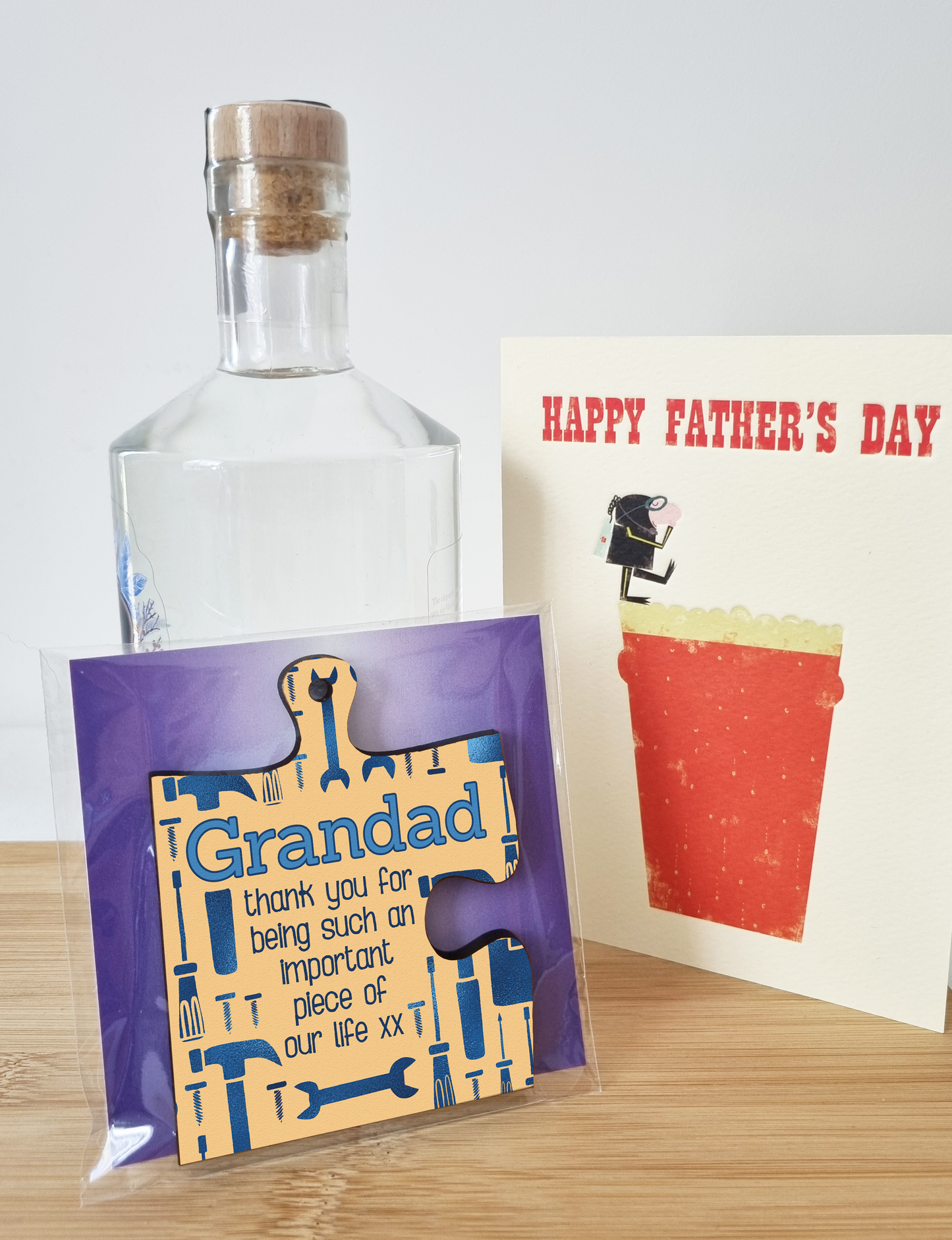 Grandad Gift Thank You Important Piece of my Life Jigsaw Puzzle Shaped Decorative Hanging Plaque Sign Father's Day Present