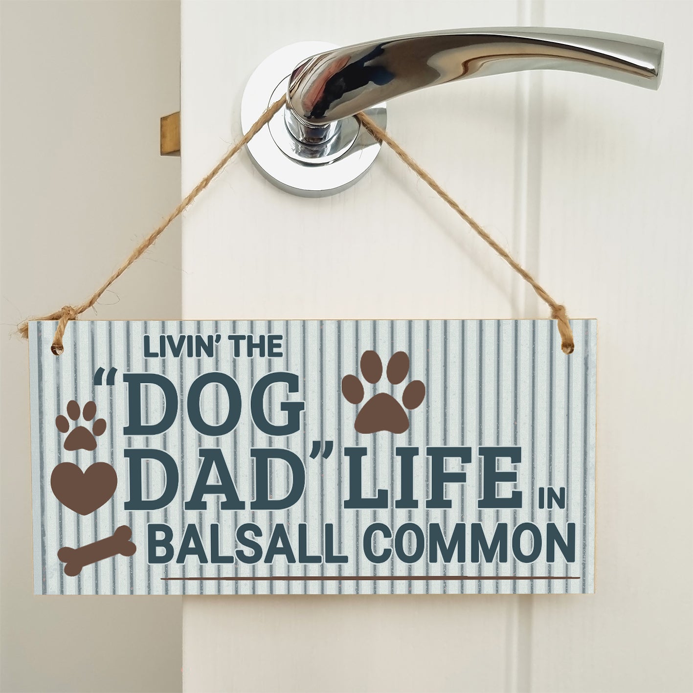 Dog Lover's Hanging Wooden Sign – Handmade Rustic Decor for Balsall Common Homes