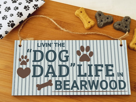 Dog Lover's Hanging Wooden Sign – Handmade Rustic Decor for Bearwood Homes