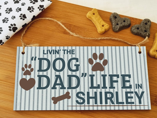 Dog Lover's Hanging Wooden Sign – Handmade Rustic Decor for Shirley Homes