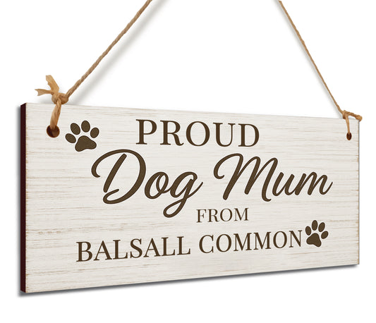 Dog Lover's Hanging Wooden Sign – Handmade Rustic Decor for Balsall Common Homes