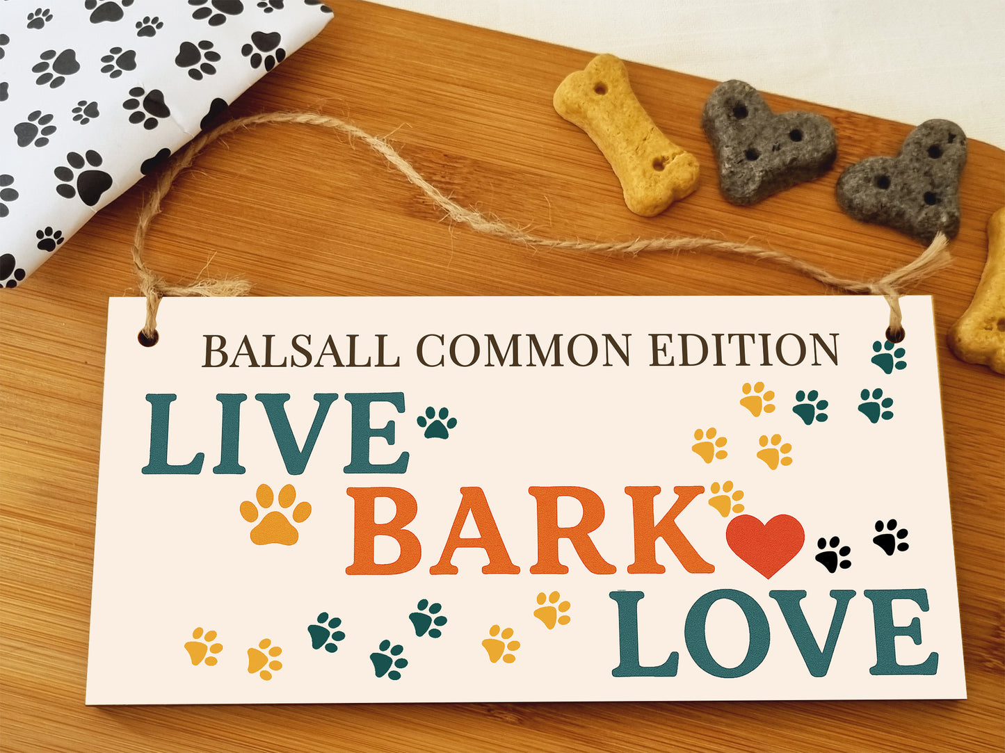 Dog Lover's Hanging Wooden Sign – Handmade Rustic Decor for Balsall Common Homes