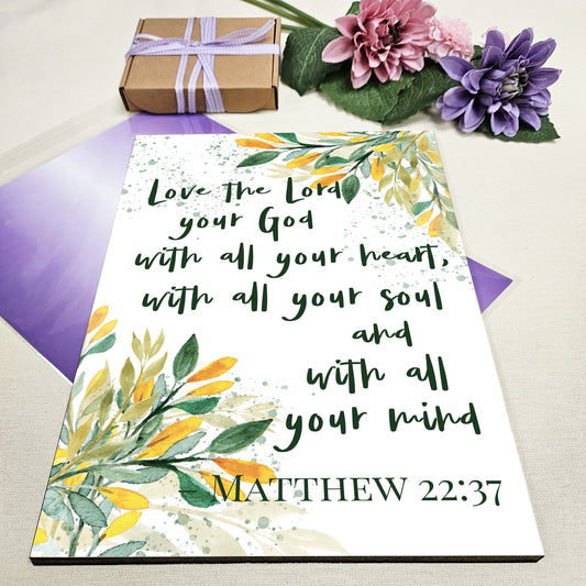Christian Bible Verse A4 Wooden Plaque Print Sign Wall Art for Home Decor Gifts for Women Inspirational Comforting Family