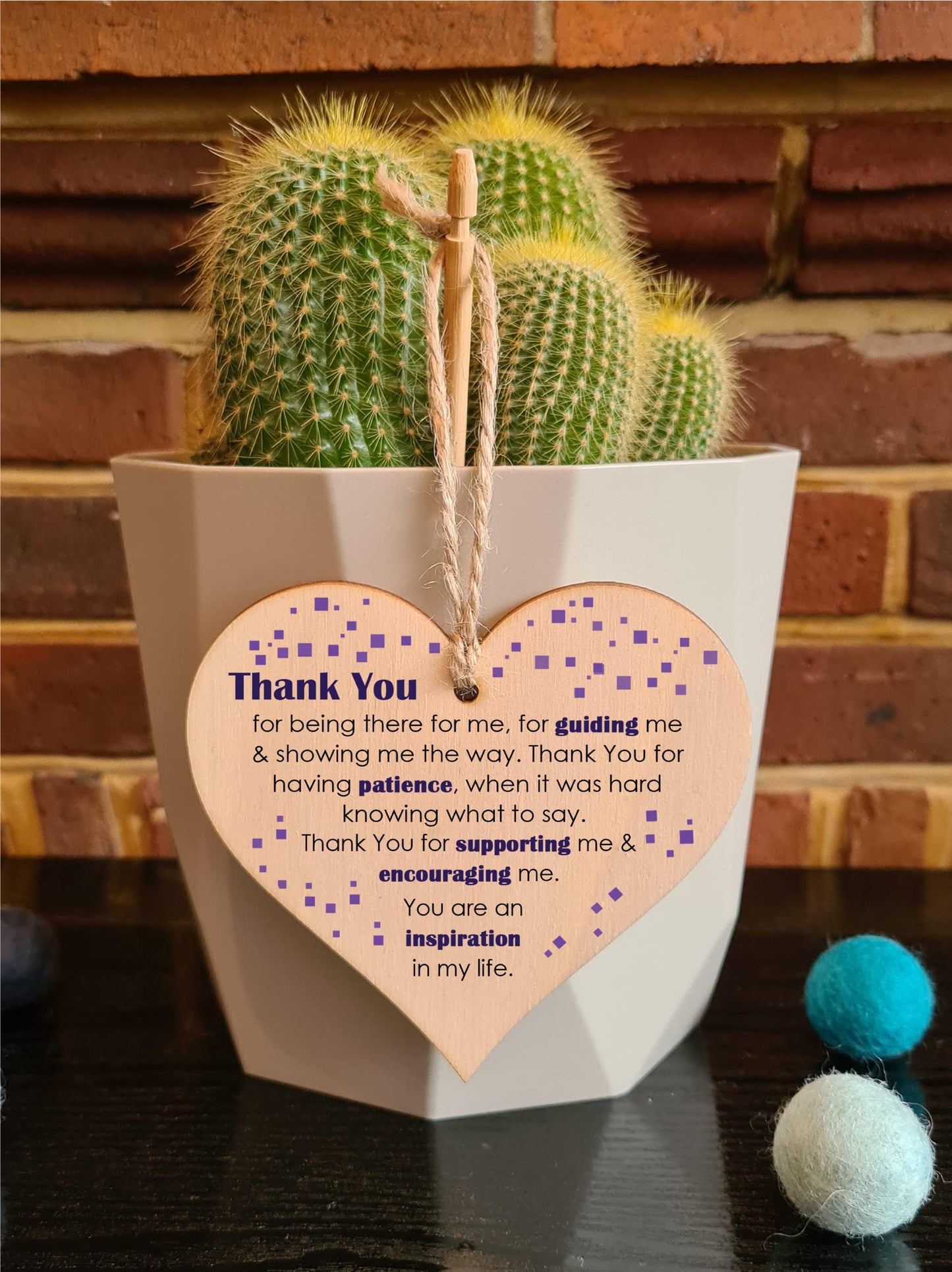 Handmade Wooden Hanging Heart Plaque Gift Perfect for your Best Friend Friendship Keepsake