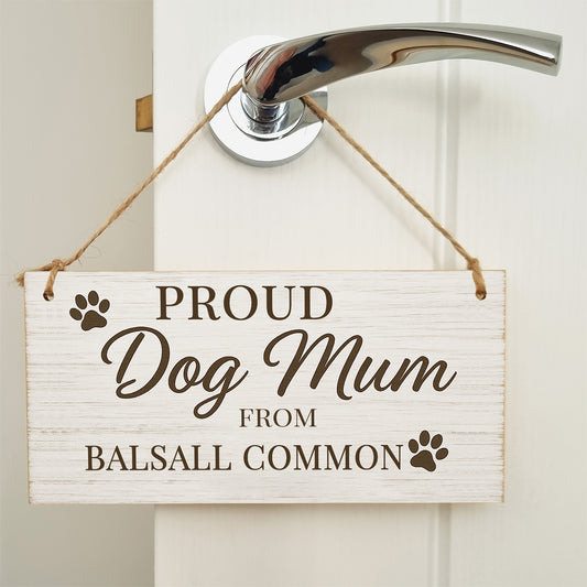 Dog Lover's Hanging Wooden Sign – Handmade Rustic Decor for Balsall Common Homes