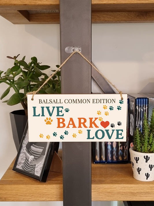 Dog Lover's Hanging Wooden Sign – Handmade Rustic Decor for Balsall Common Homes