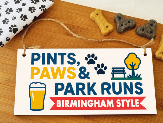 Dog Lover's Hanging Wooden Sign – Handmade Rustic Decor for Birmingham Homes