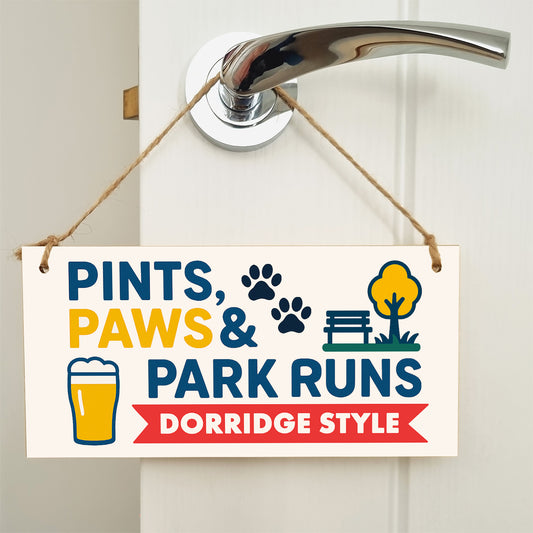 Dog Lover's Hanging Wooden Sign – Handmade Rustic Decor for Dorridge Homes