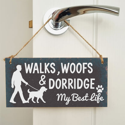 Dog Lover's Hanging Wooden Sign – Handmade Rustic Decor for Dorridge Homes